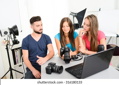 group of young photographer student on photography shooting workshop course indoor in a photo studio - Powered by Shutterstock