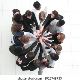 High Angle View Team United Coworkers Stock Photo 748719859 | Shutterstock