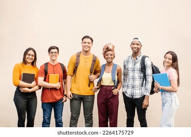 Group of young university students with backpack. - Powered by Shutterstock