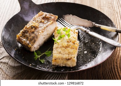 Grouper Fillet Fried In The Pan