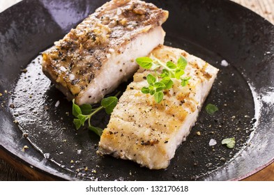 Grouper Fillet Fried In The Pan