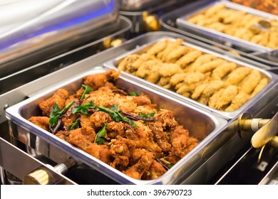 A Groups of Buffet in the Restaurant. Selective focus 
