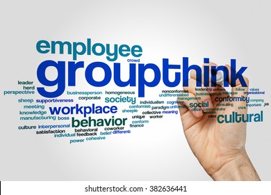 Groupthink Concept Word Cloud Background