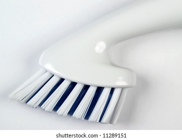 Grout Brush Closeup On White Background