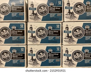 Grovetown, Ga USA - 03 05 22: Retail Store Interior Black Pointe Bay Coffee K Cups Variety