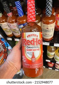 Grovetown, Ga USA - 03 05 22: Retail Store Interior Alcohol Drink Mixes Franks Red Hot