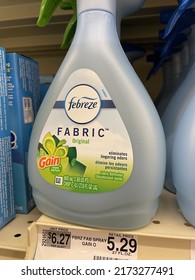 Grovetown, Ga USA - 06 10 22: Retail Store Febreze Fabric Freshener With Gain