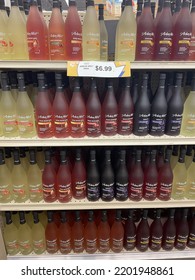 Grovetown, Ga USA - 06 16 22: KJs Retail Grocery Store Arbor Mist Wine On Display Variety