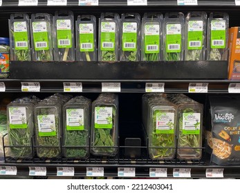 Grovetown, Ga USA - 09 07 22: Retail Grocery Store Organic Produce Spices Packages