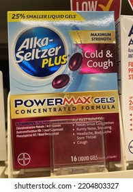 Grovetown, Ga USA - 09 21 22: Grocery Store Medicine Section Alka Seltzer Powder