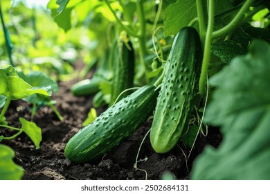 Growing cucumbers in a home garden - Powered by Shutterstock