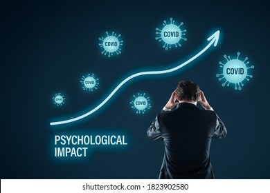 Growing Psychological Impact Of Covid-19 And Frequent Reading News And Reports About Covid. The Psychologist Is Terrified Of Growing Impact To Mental Resilience In Coronavirus Epidemic.