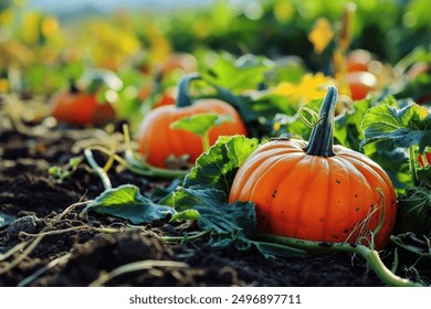 Growing pumpkins in a home garden - Powered by Shutterstock