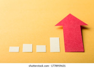 Growth graph made by paper about business concept. - Shutterstock ID 1778959631