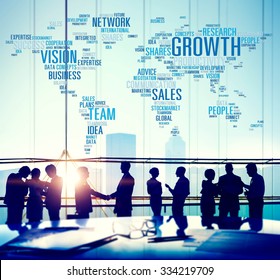 Growth Sales Vision Team Network Idea People Concept