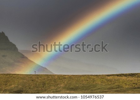 Similar – Schottischer Regenbogen, halbiert