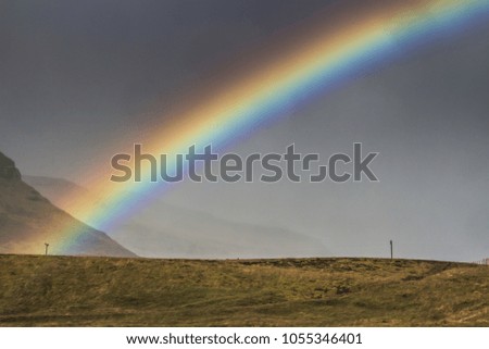 Similar – Schottischer Regenbogen, halbiert