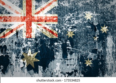 Grunge of Australia flag