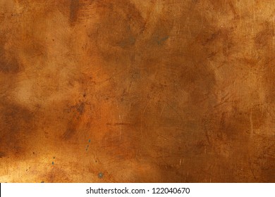 Grunge Background From Sheet Metal Of Bronze