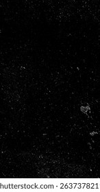Grunge black background with a textured, distressed look. The black background adds a dark, edgy feel with subtle speckled details. Black textured mobile phone wallpaper with copy space.