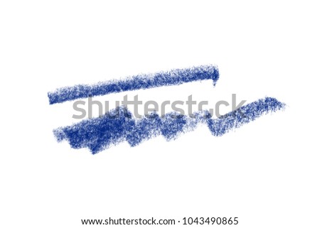 Grunge blue graphite pencil texture, isolated on white background