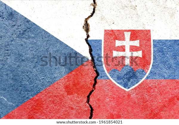 Grunge Czech Republic VS Slovakia national\
flags icon pattern isolated on broken cracked wall background,\
abstract Czech Slovak politics relationship friendship conflicts\
concept texture\
wallpaper