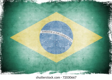 Grunge Flag Brazil