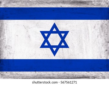 Grunge Flag Of Israel.