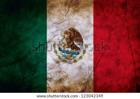 Grunge flag of Mexico
