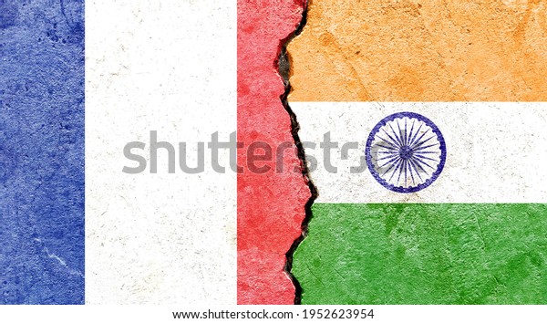Grunge France VS India national flags icon\
pattern isolated on broken cracked wall background, abstract\
international political relationship friendship divided conflicts\
concept texture\
wallpaper