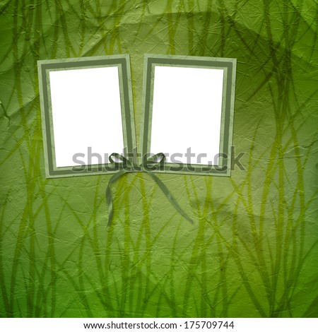 Grunge green background with ancient ornament for St. Patrick's Day