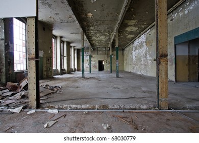 grunge hall of abandoned factory - Powered by Shutterstock