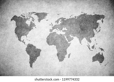 Grunge Map Of The World