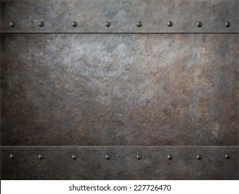 grunge metal with rivets background