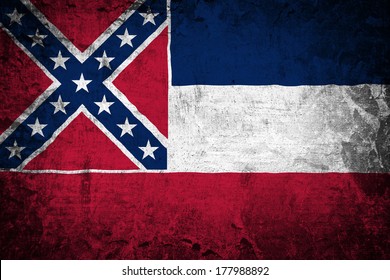 Grunge Mississippi State Flag 