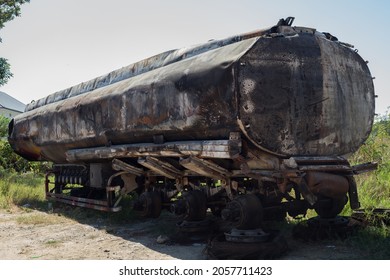 Grunge Old Tank Oil Truck.