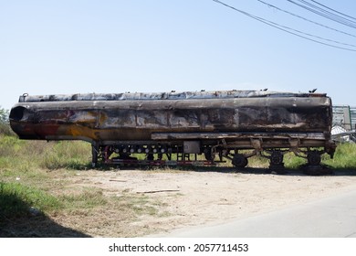 Grunge Old Tank Oil Truck.