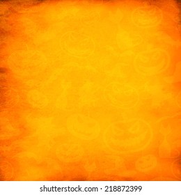 Grunge orange halloween background texture
