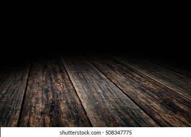 Grunge Plank Wood Floor Texture Perspective Background For Display Or Montage Of Product,Mock Up Template For Your Design