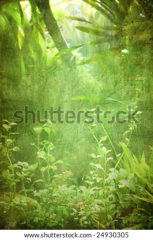 Grunge plants background