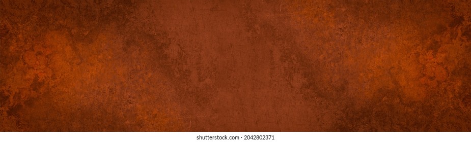 Grunge rusty dark metal stone background corten steel texture banner panorama