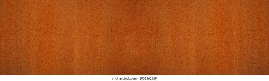 Grunge rusty orange brown metal steel stone background texture banner panorama