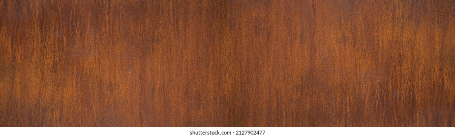 Grunge rusty orange brown metal corten steel wall or floor rust architecture texture background banner panorama