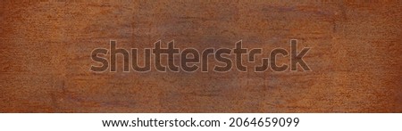 Grunge rusty orange brown metal corten steel stone background texture banner panorama pattern	
