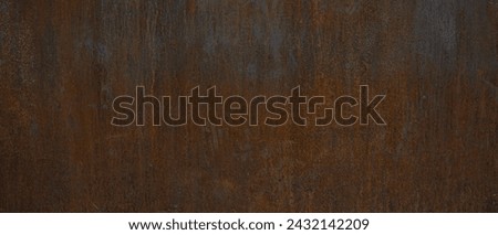 Grunge rusty orange brown metal corten steel stone background texture banner panorama	
