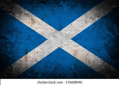 Grunge Scotland Flag 