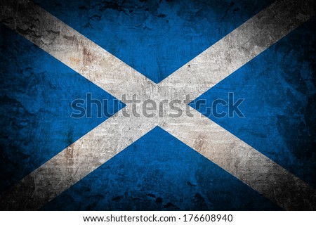 Grunge Scotland flag 