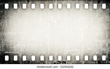 grunge scratched film strip background