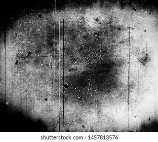 Grunge Scratched Movie Background, Old Film Effect, Distressed Scary Horror Texture, Copy Space