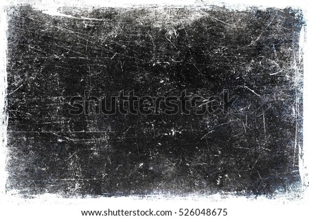 Grunge scratched texture, black and white background